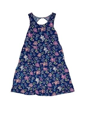 SO Girl's Blue Floral Sleeveless Dress Size Large 12